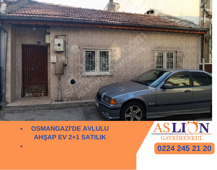 OSMANGAZİ'DE AVLULU AHŞAP EV 2+1 SATILIK